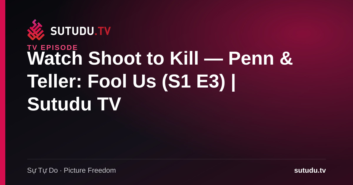 Shoot to Kill poster