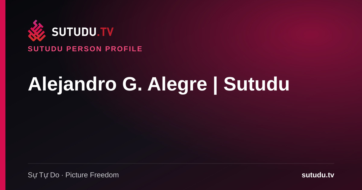 Alejandro G. Alegre profile photo